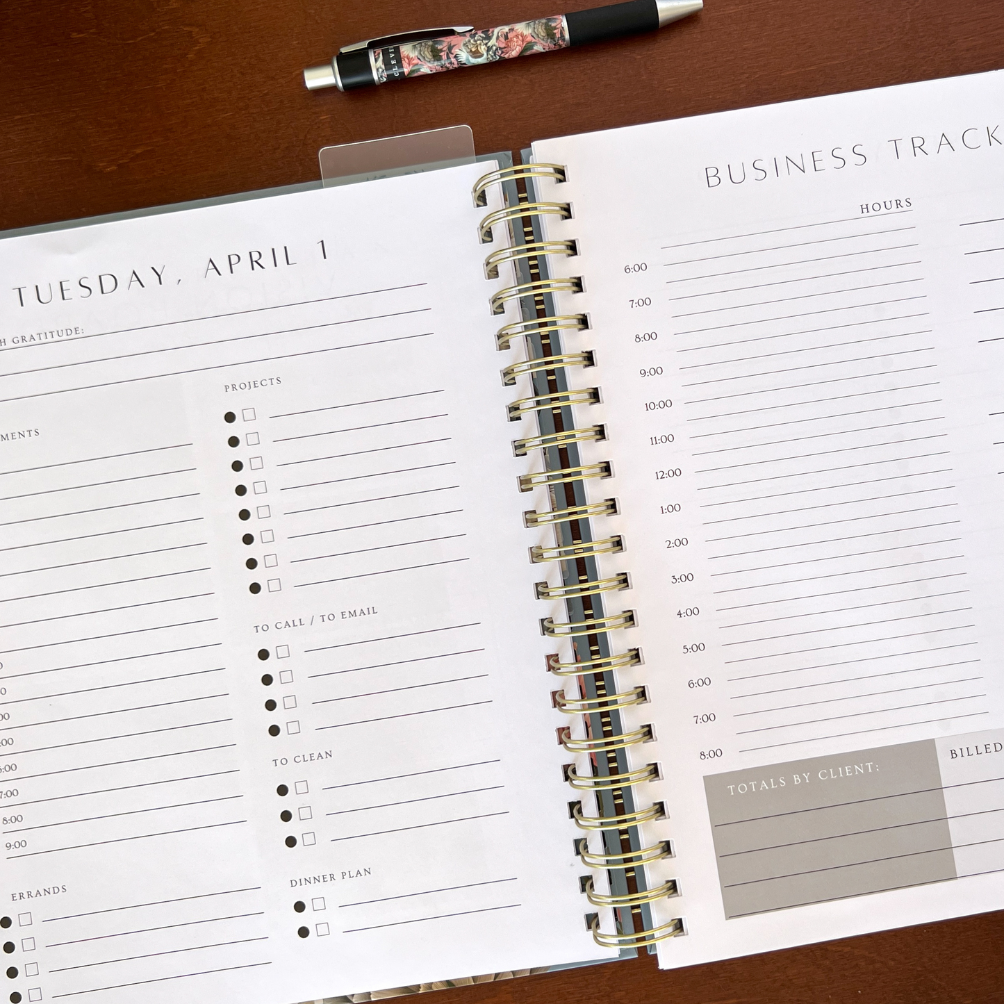 The Daily Dashboard- Dated Quarterly Day Planner