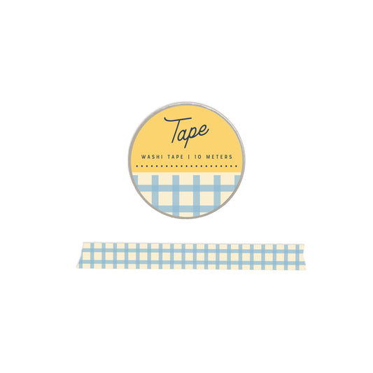 Sky Blue Gingham Washi Tape