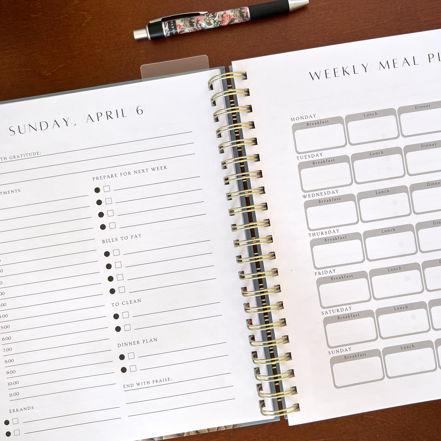 The Daily Dashboard- Dated Quarterly Day Planner