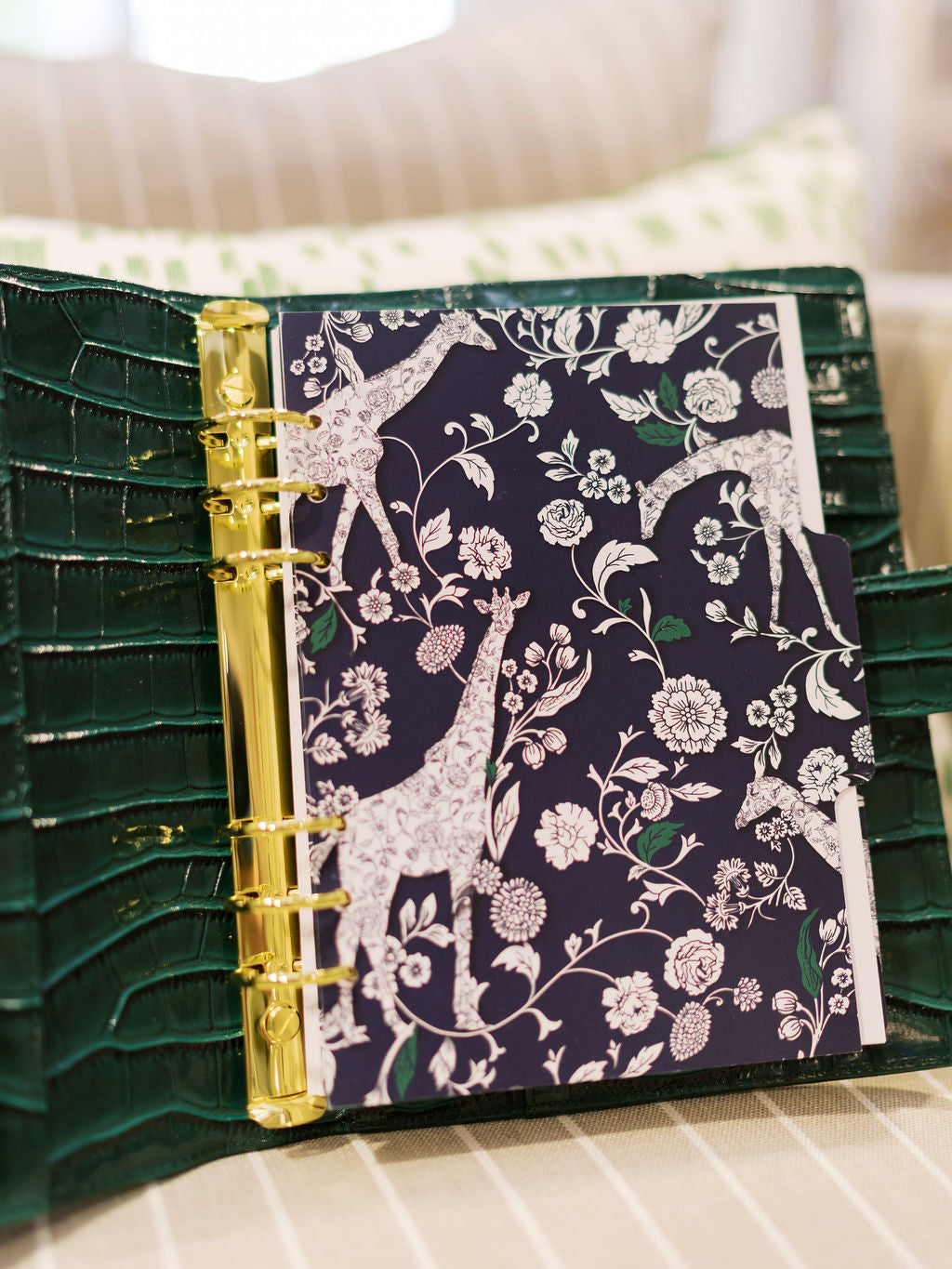 Tab Divider Set for A5 Sized, Ring Binder: Rosalie Toile
