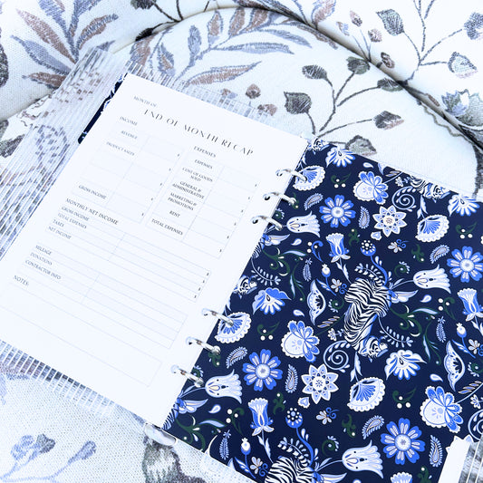 Tab Divider Set for A5 Sized, Ring Binder: Grand Savannah