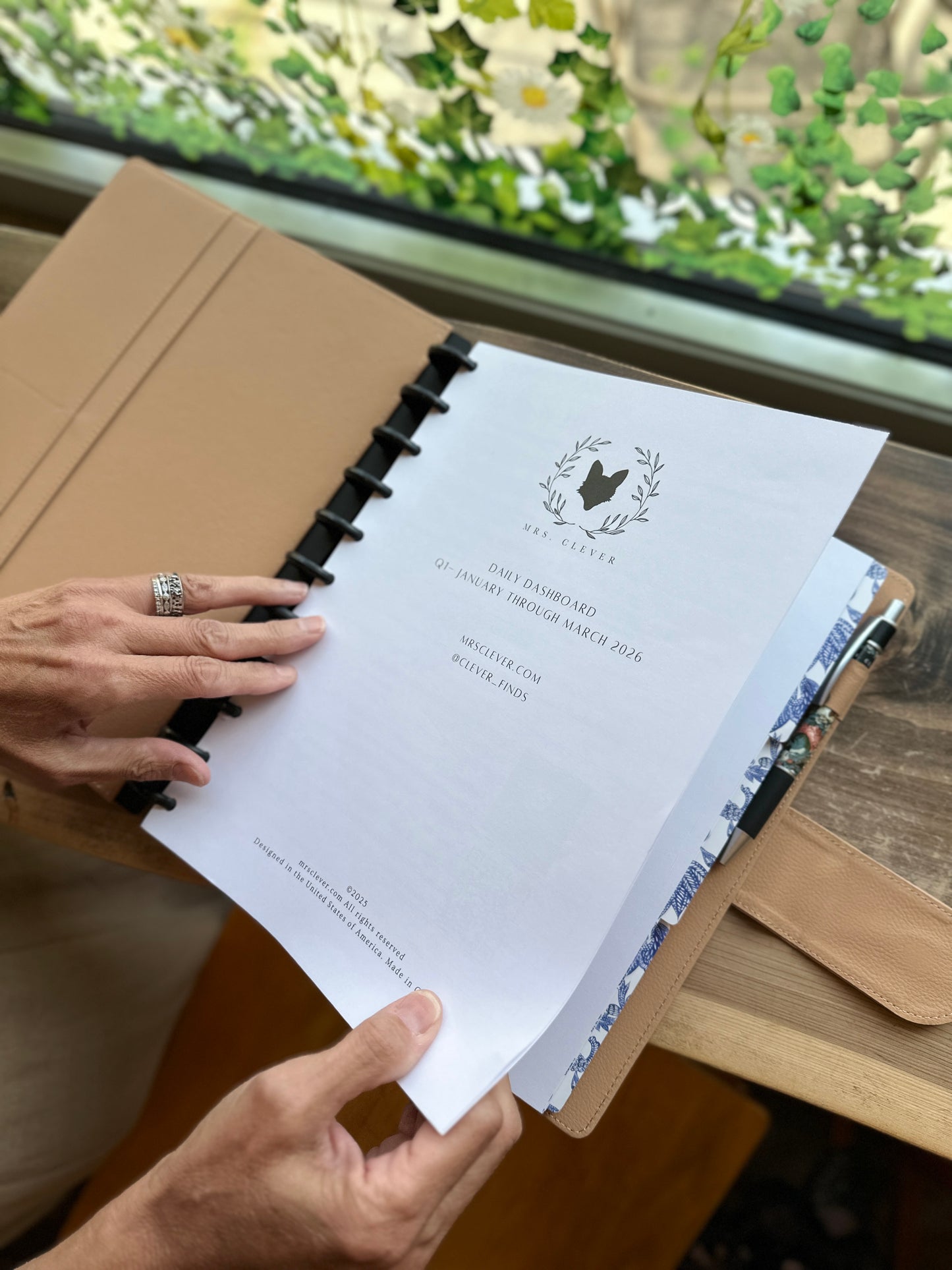 Letter-Sized Discbound Cover – Camel Faux Leather