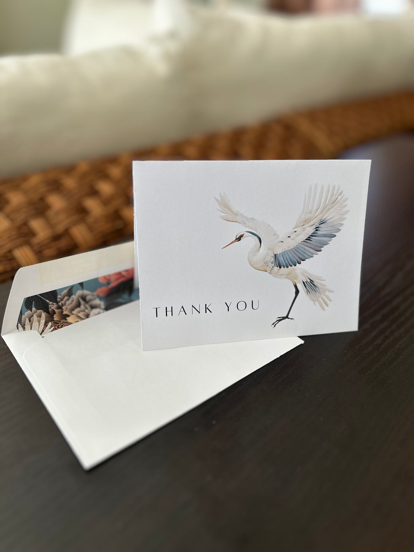 Thank You Card- Crane