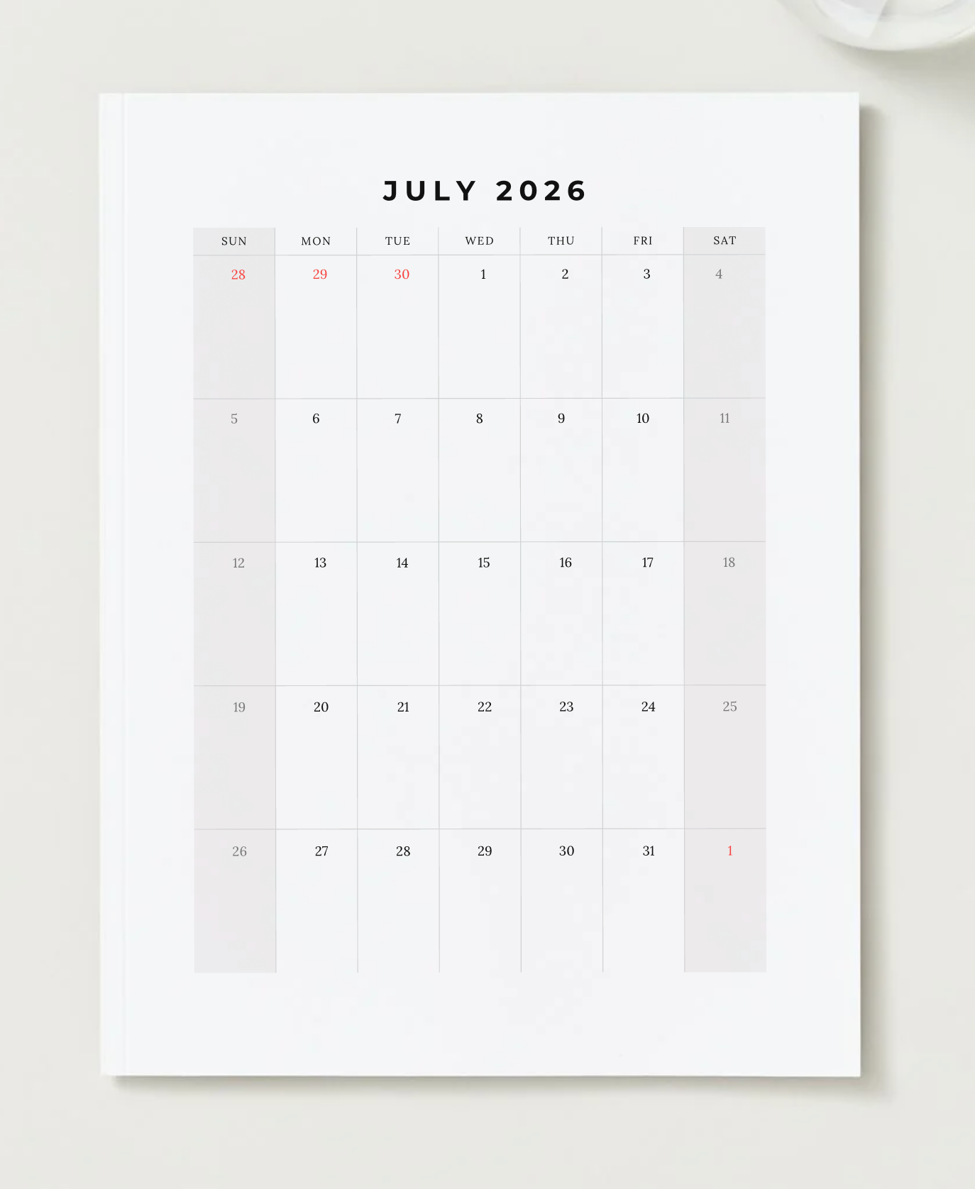 Daily Dashboard Letter Size Business + Home Edition Monthly Pack