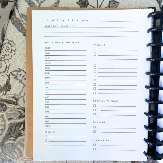 Daily Dashboard - Journaler's Edition - Letter Size - Undated (Digital Download)