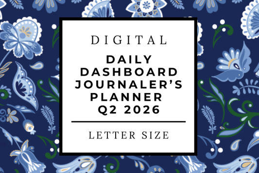 Daily Dashboard - Journaler's Edition - Letter Size - Q2 2026 (Digital Download)