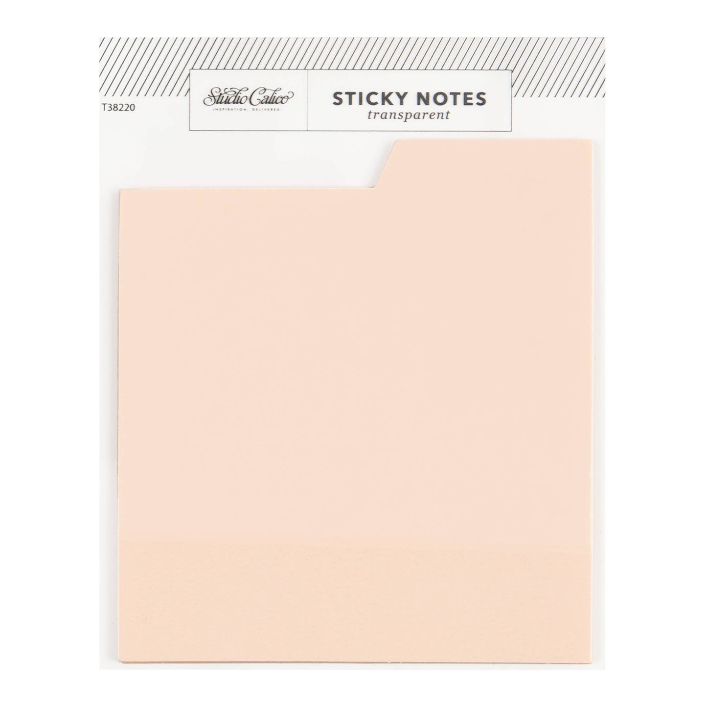 Tabbed Transparent Sticky Notes - Pink