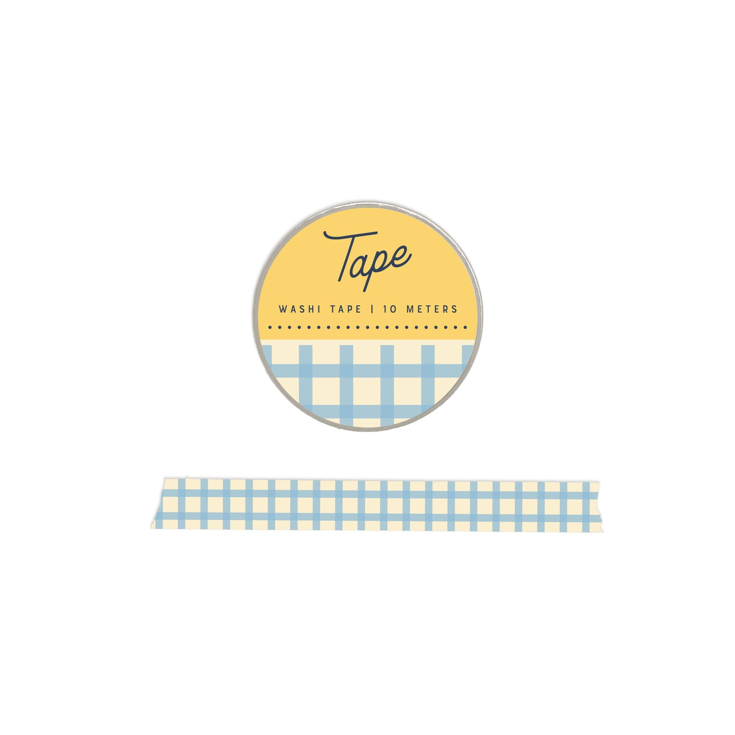 Sky Blue Gingham Washi Tape
