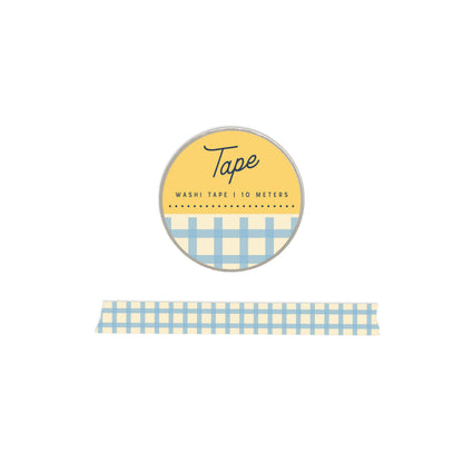Sky Blue Gingham Washi Tape
