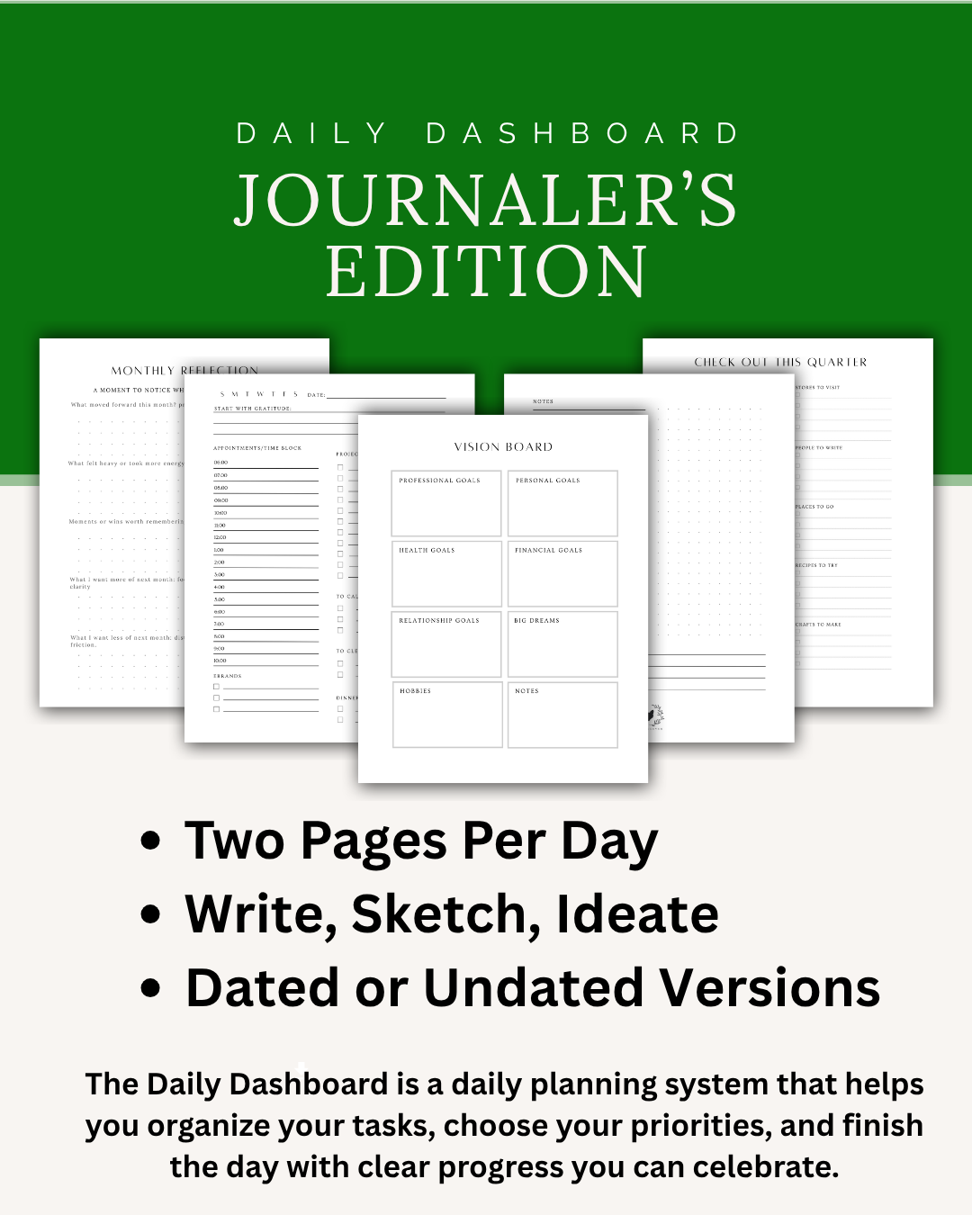 Build Your A5 Sized Daily Dashboard Planner