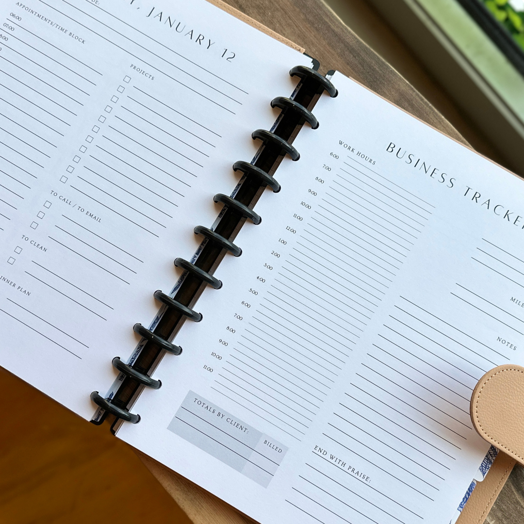 Letter Size, Discbound Daily Dashboard Planner Insert Refill- Quarter 1, 2026