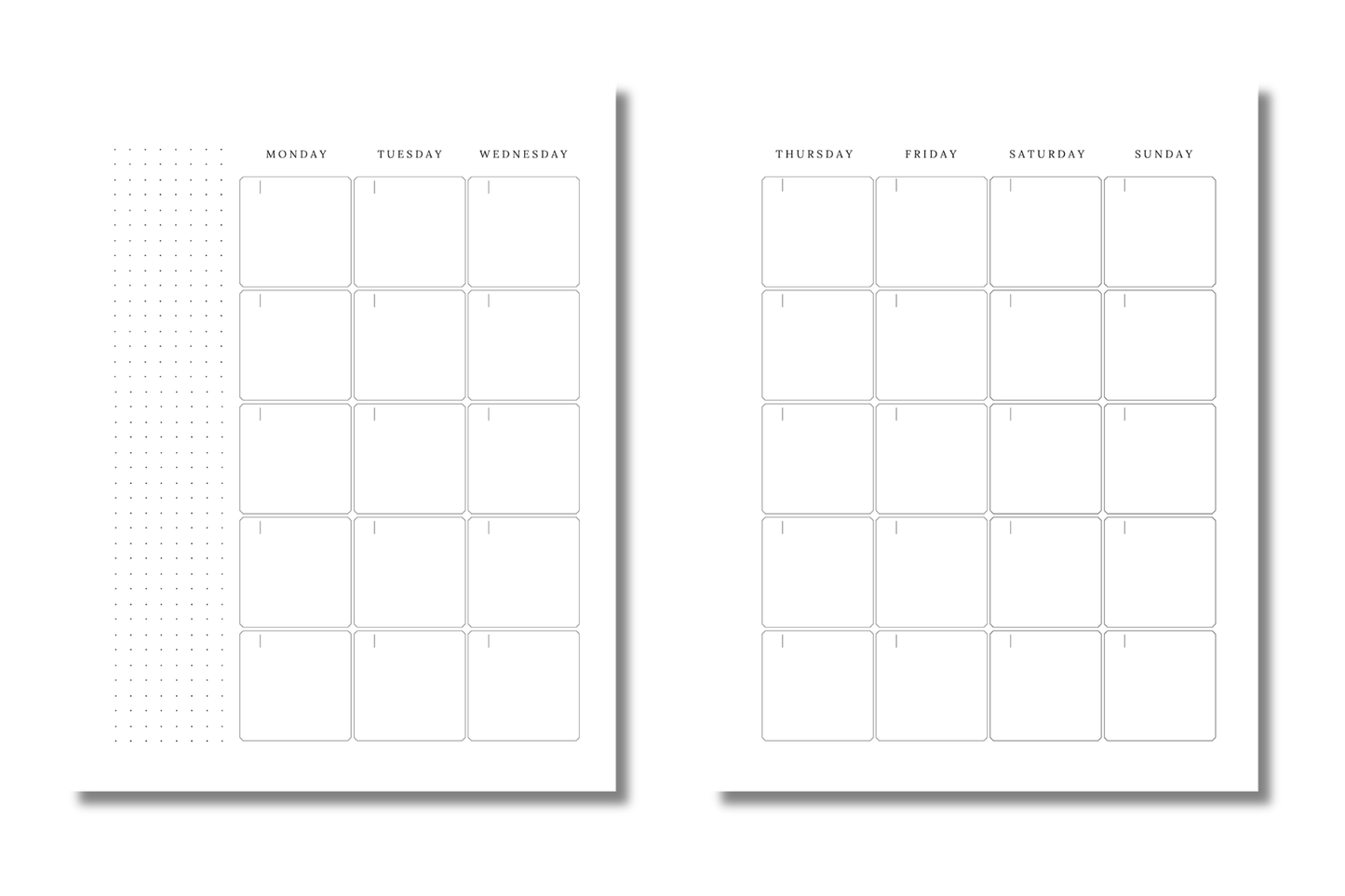 Weekly Dashboard Insert| Undated Letter Size Discbound Annual Planner + Journal