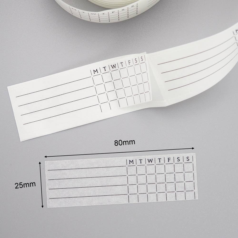 Weekly Habit Tracker Writable Washi Stickers