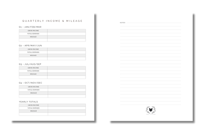Weekly Dashboard Insert| Undated Letter Size Discbound Annual Planner + Journal