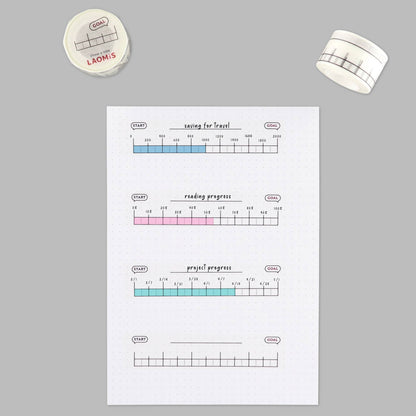 Goal Progress Writable Washi Tape