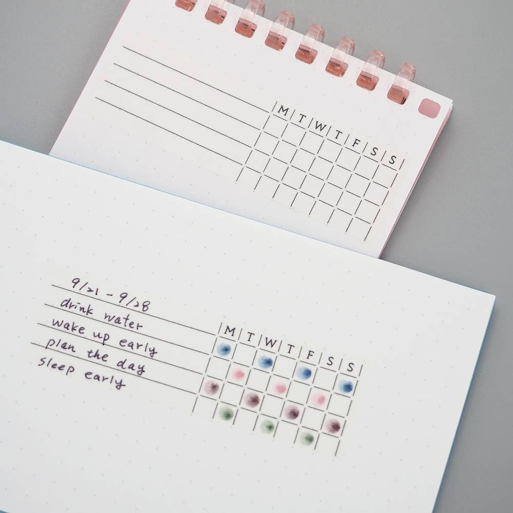 Weekly Habit Tracker Writable Washi Stickers