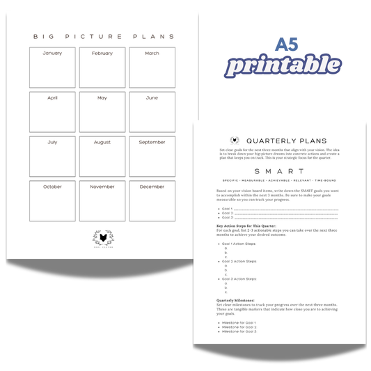 Big Picture Planning Pack: A5 Size (Digital Download)