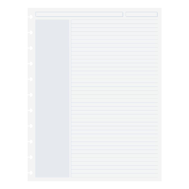 Levenger Circa Shaded Annotation Ruled Discbound Refill (100 sheets)