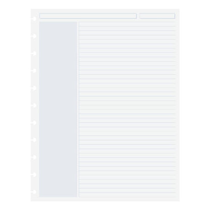 Levenger Circa Shaded Annotation Ruled Discbound Refill (100 sheets)