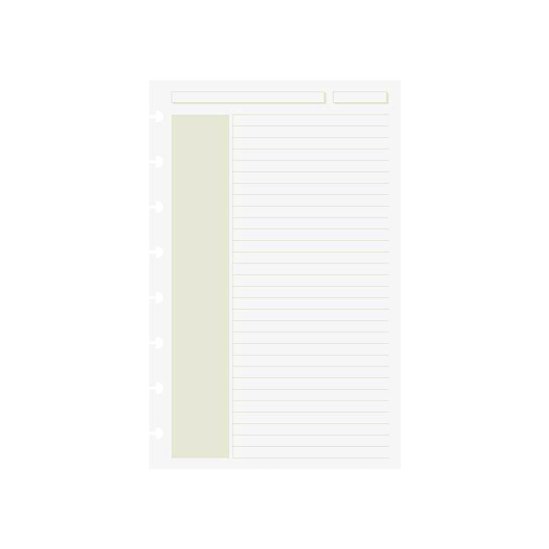Levenger Circa Shaded Annotation Ruled Discbound Refill (100 sheets)