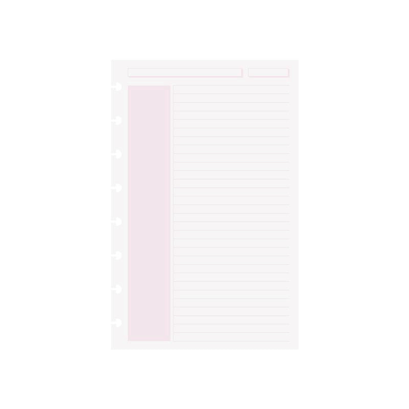 Levenger Circa Shaded Annotation Ruled Discbound Refill (100 sheets)