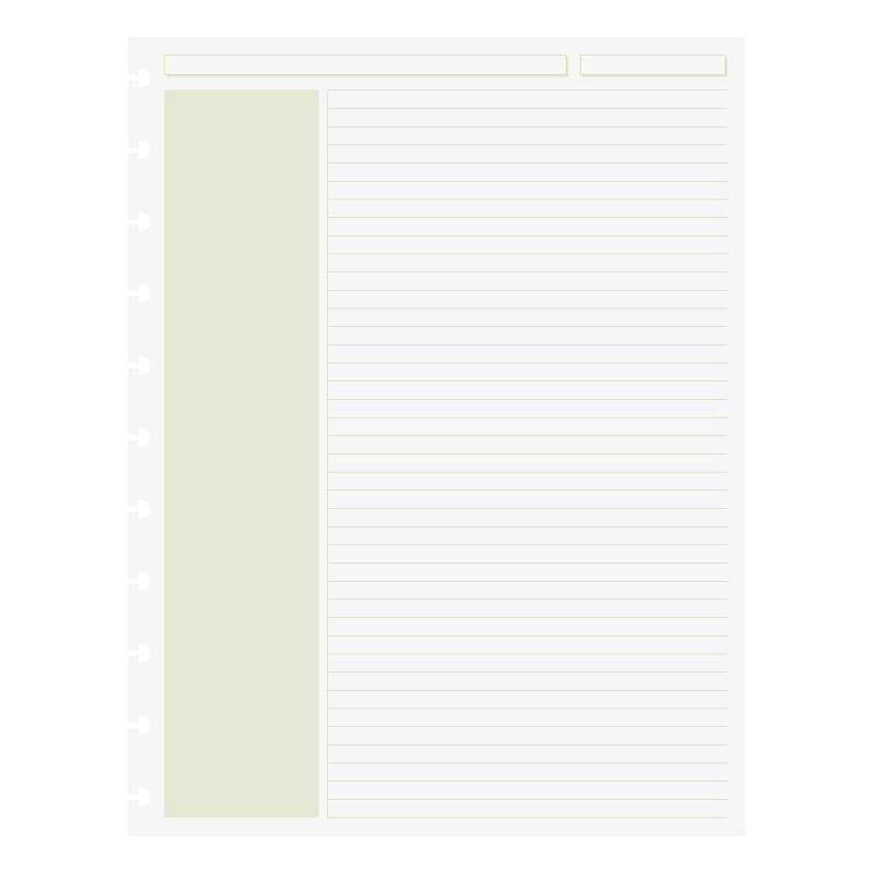 Levenger Circa Shaded Annotation Ruled Discbound Refill (100 sheets)