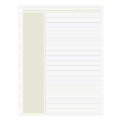 Levenger Circa Shaded Annotation Ruled Discbound Refill (100 sheets)