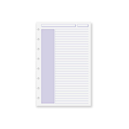 Levenger Circa Shaded Annotation Ruled Discbound Refill (100 sheets)