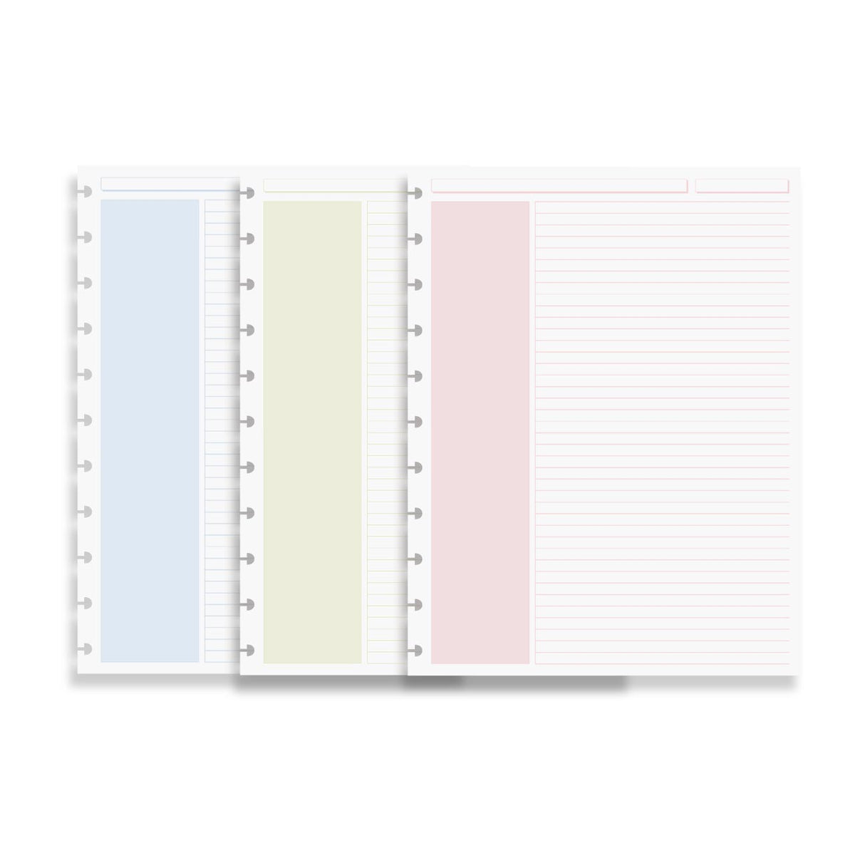 Levenger Circa Shaded Annotation Ruled Discbound Refill (100 sheets)