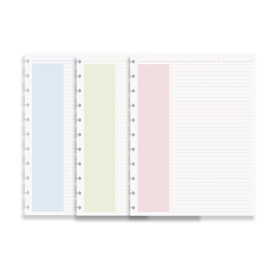 Levenger Circa Shaded Annotation Ruled Discbound Refill (100 sheets)