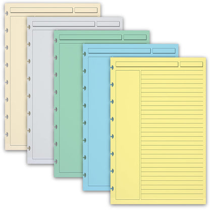 Circa Multicolored 1/4" Ruled Discbound Refill (300 sheets)