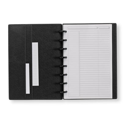 Levenger Circa Smooth Sliver Discbound Notebook with Pockets