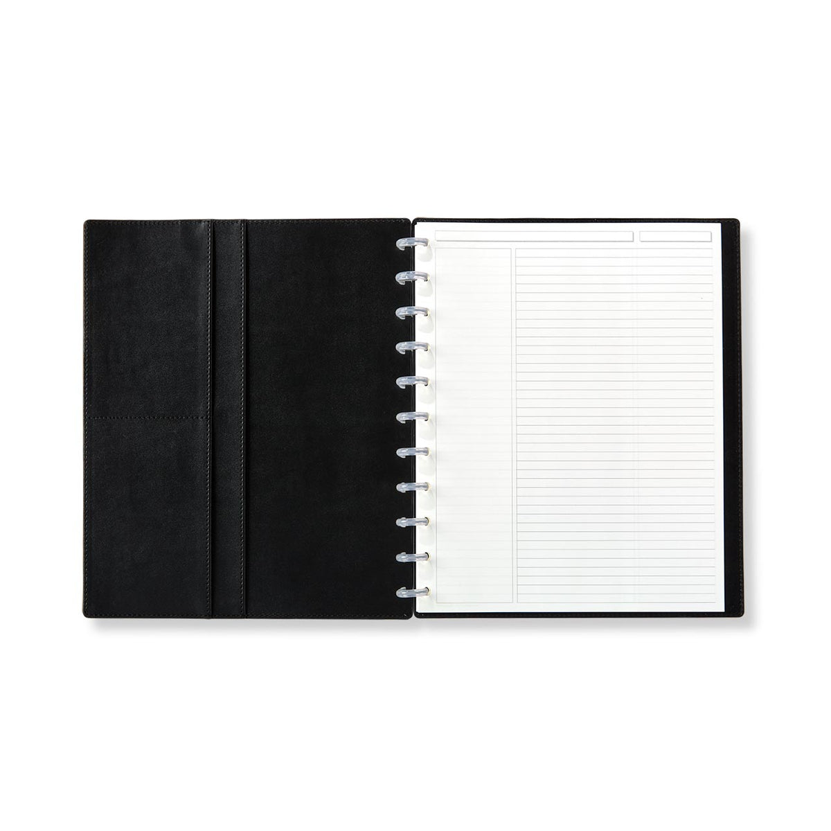 Levenger Circa Smooth Sliver Discbound Notebook with Pockets