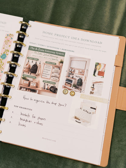Home Project Planner Insert- Letter Size - (Digital Download)