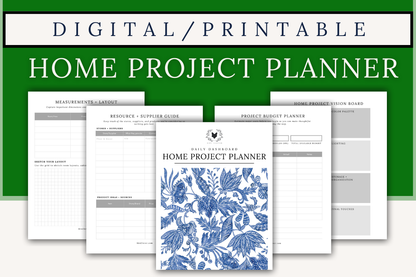Home Project Planner Insert- Letter Size - (Digital Download)