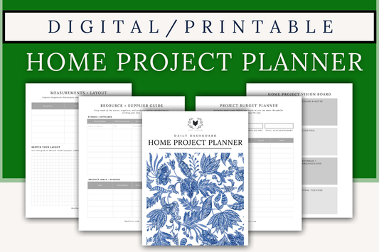 Home Project Planner Insert- Letter Size - (Digital Download)