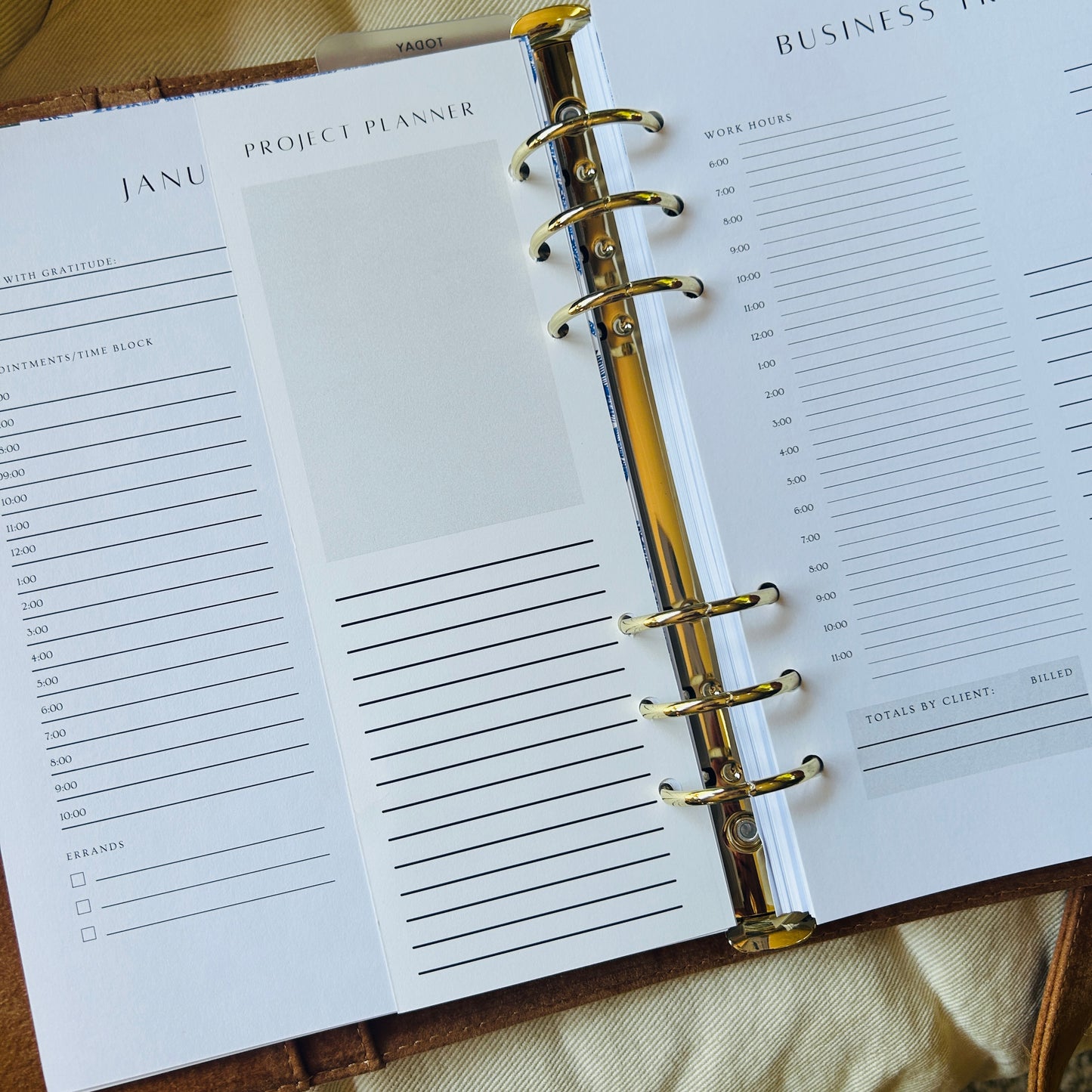 A5 Daily Dashboard Insert Refill for Ring Binder- Quarter 1, 2026