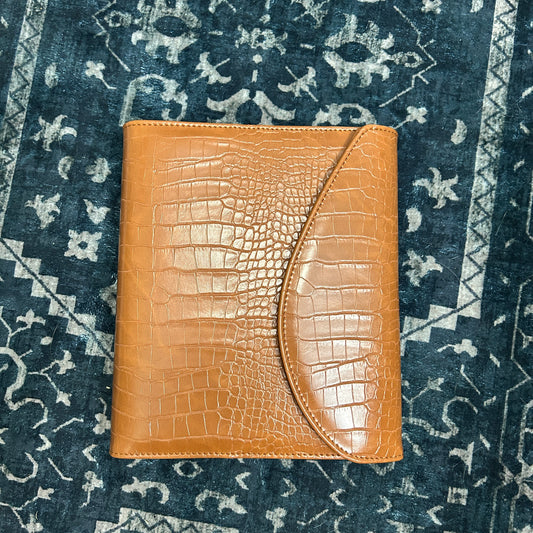 Croc A5 Binder (6-Ring) Caramel
