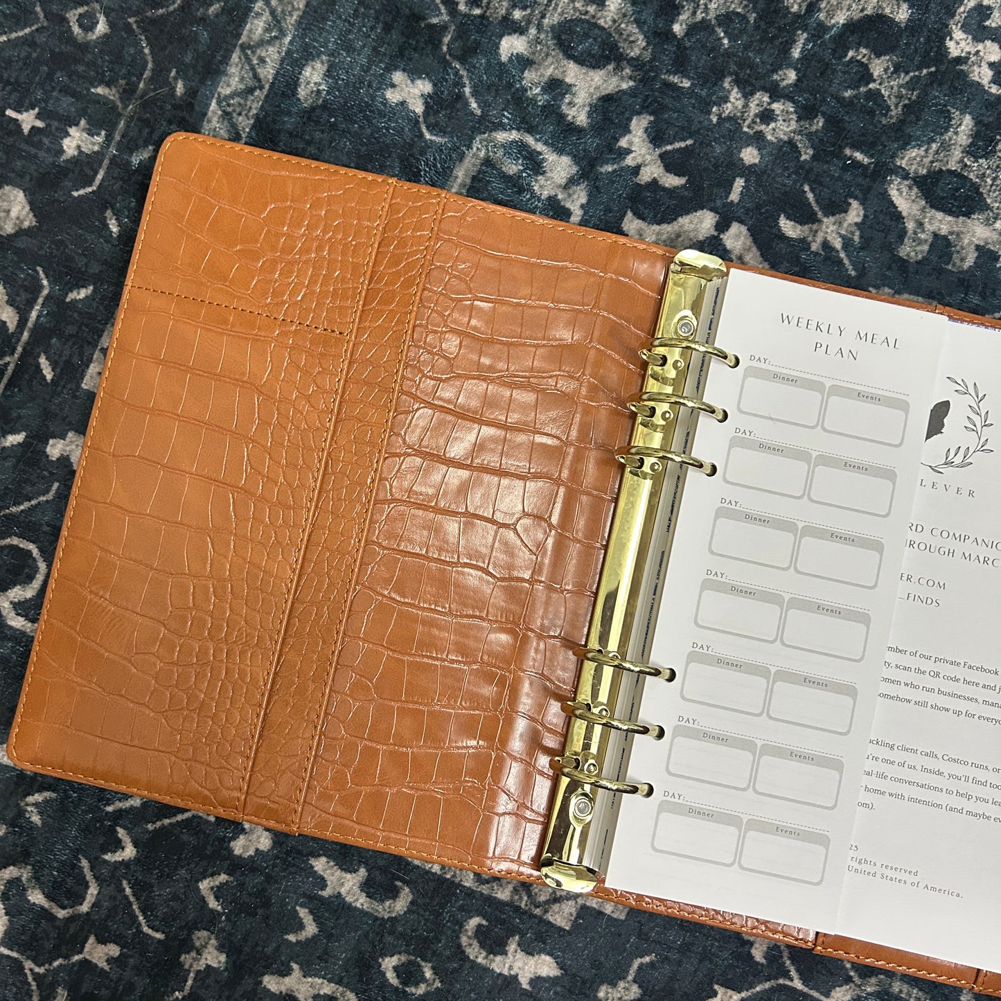 Croc A5 Binder (6-Ring) Caramel