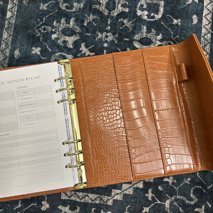 Croc A5 Binder (6-Ring) Caramel