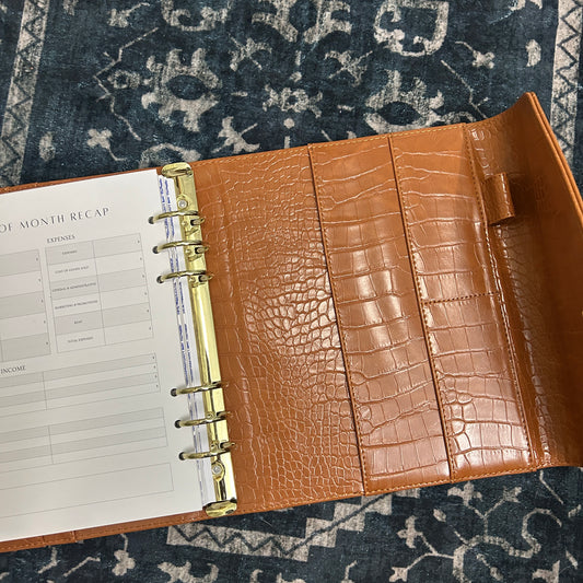 Croc A5 Binder (6-Ring) Caramel