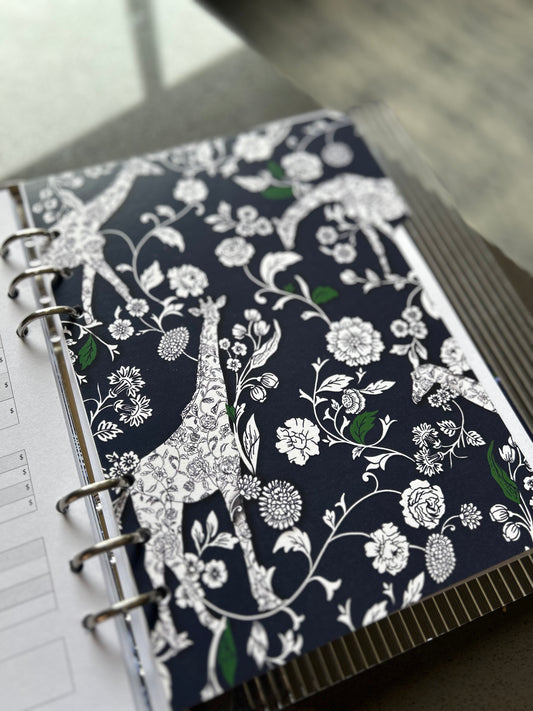 Tab Divider Set for A5 Sized, Ring Binder: Rosalie Toile