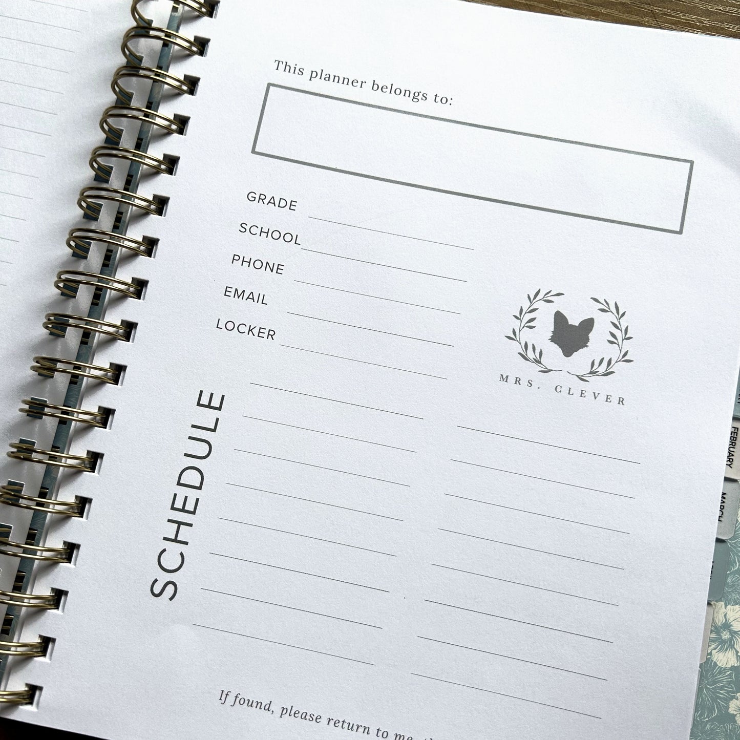 Pre-Order: Weekly Dashboard Student Planner: August 2026- July 2027