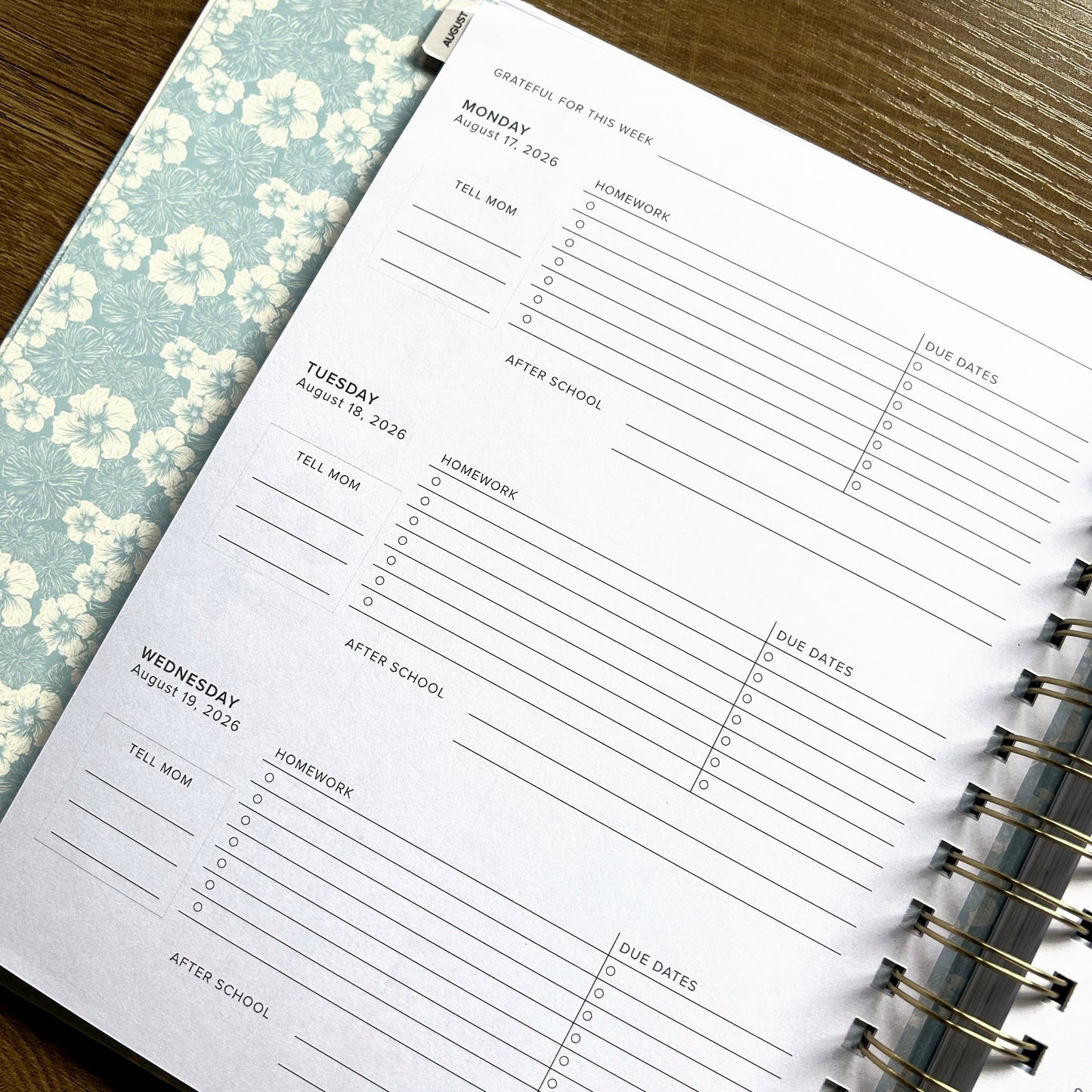 Pre-Order: Weekly Dashboard Student Planner: August 2026- July 2027