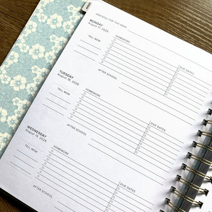 Pre-Order: Weekly Dashboard Student Planner: August 2026- July 2027