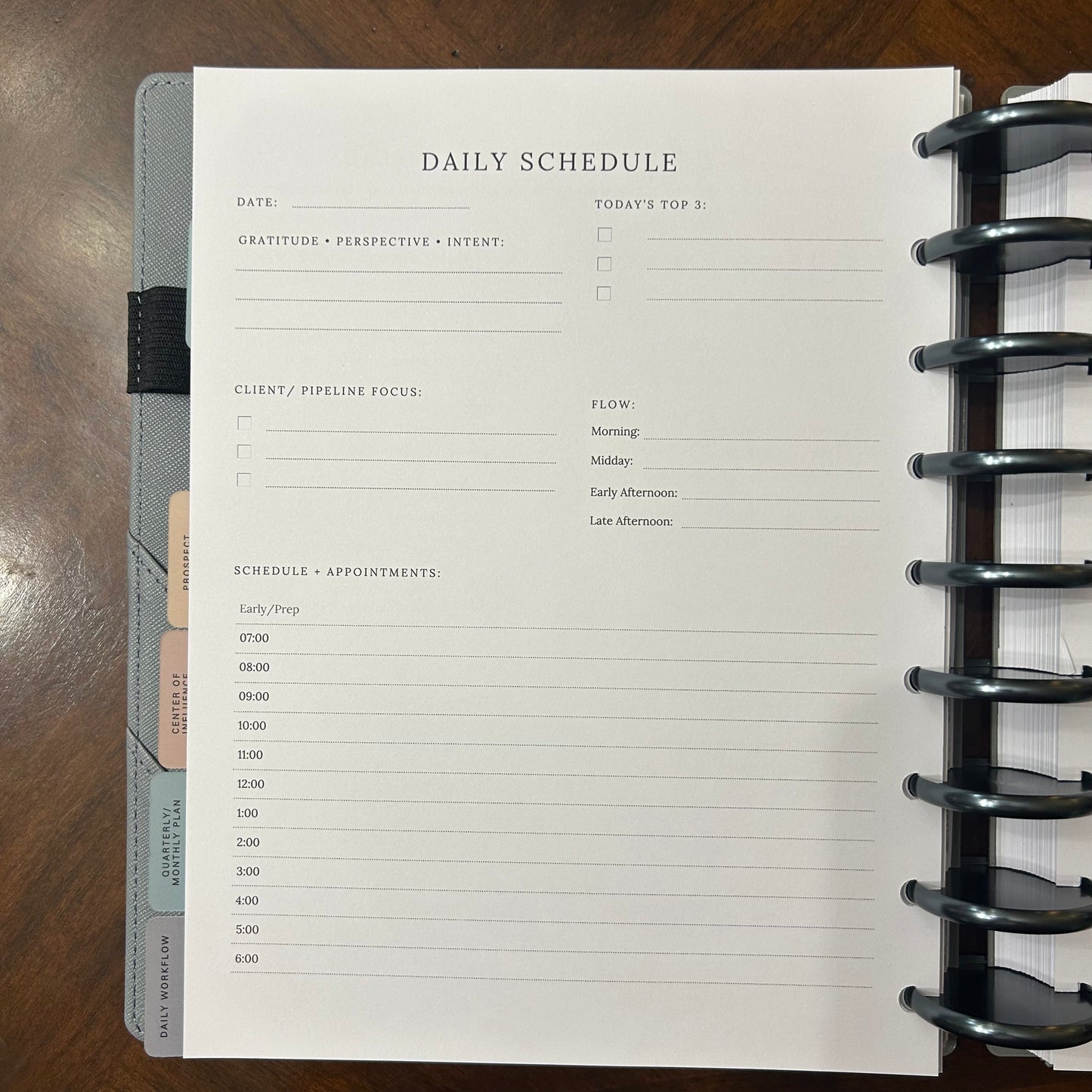 Daily Dashboard Planner: Financial Advisor Edition