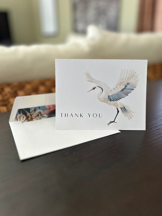 Thank You Card- Crane