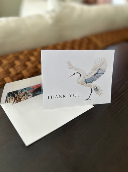Thank You Card- Crane