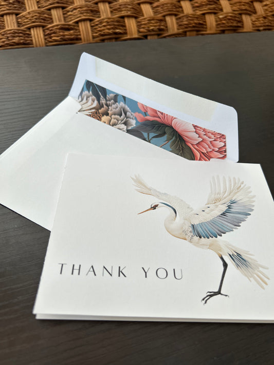 Thank You Card- Crane