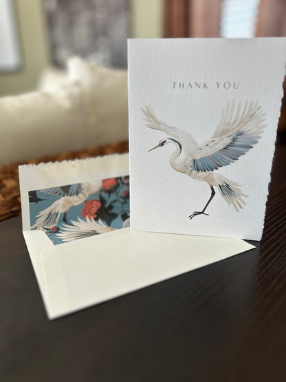Thank You Card- Crane Large